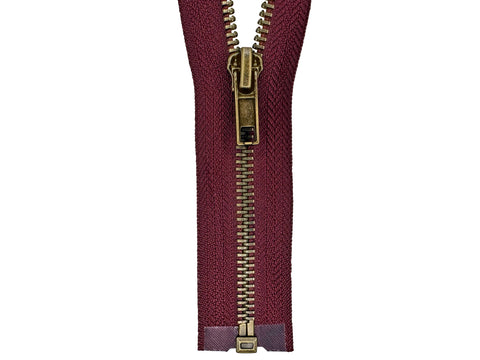 #5 Antique Brass Separating Jacket Zipper