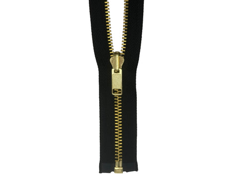 #5 Brass Reversible Separating Jacket Zipper