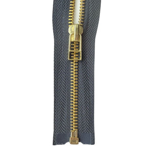 #5 Brass Separating (Jacket) Zipper with Wire Pull