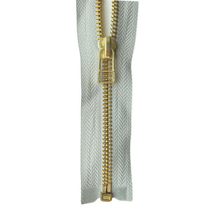 #5 Brass Separating (Jacket) Zipper with Wire Pull