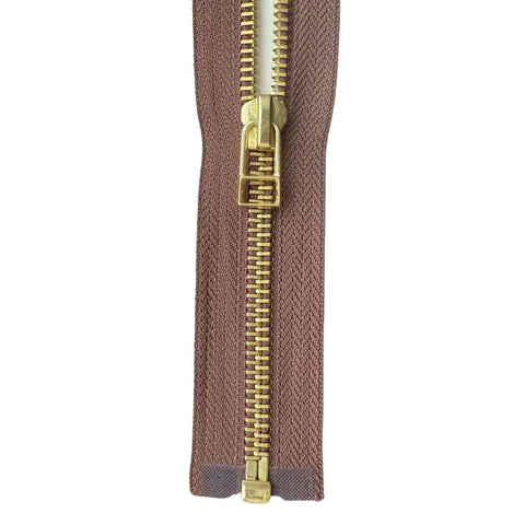 #5 Brass Separating (Jacket) Zipper with Wire Pull