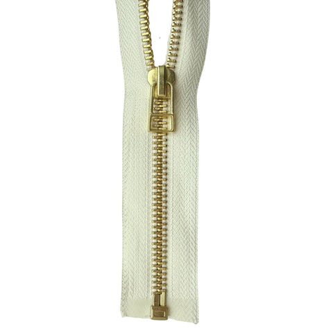 #5 Brass Separating (Jacket) Zipper with Wire Pull