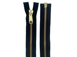 #10 Brass Extra-Long Heavy Duty Separating Industrial Zipper